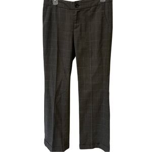 Y2K Vintage Banana Republic Gray Plaid Cuffed Low Rise Pants Size 2 office chic